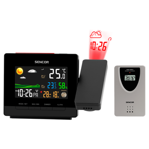 SWS 5400 Staţie meteorologică cu proiecţie şi senzor wireless